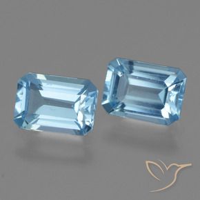 2.60 ctw Blue Topaz Stones, Natural Topaz in Octagon Step Cut Shape for Sale