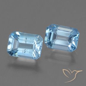 2.38 ctw Blue Topaz Stones, Natural Topaz in Octagon Step Cut Shape for Sale