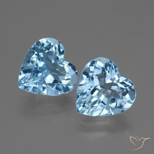 5.79ctw Natural Sky Blue Topaz, Heart, VVS