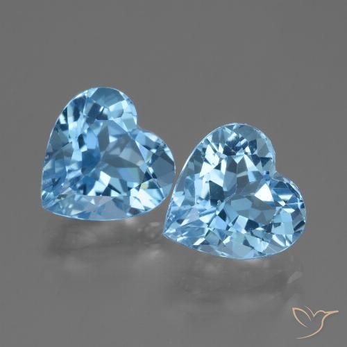 6.07ctw Natural Sky Blue Topaz, Heart, VVS