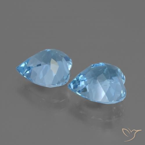 Topaz Gemstones in 9 x 9 mm (calibrated) Size for Sale, Topaz Stones in Swiss Blue Color