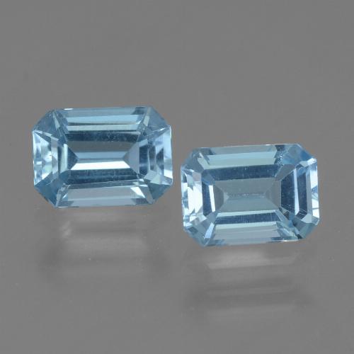 Свисс-Блю Топаз Камень - 1.2ct Восьмиугольная ступенчатая огранка (ID: 448235)