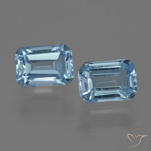 2.38ctw Natural Sky Blue Topaz, Emerald Cut, VVS-VS