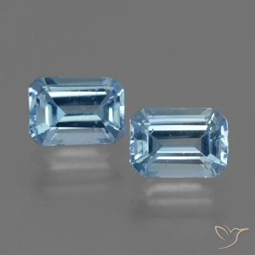 2.26ctw Natural Sky Blue Topaz, Emerald Cut, VS