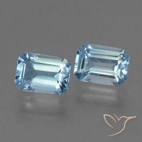 2.26 ctw Blue Topaz Stones, Natural Topaz in Octagon Step Cut Shape for Sale