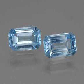 Свисс-Блю Топаз Камень - 1.2ct Восьмиугольная ступенчатая огранка (ID: 448247)
