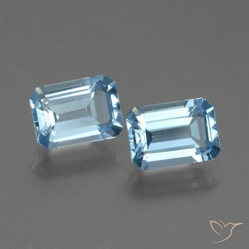 2.44ctw Natural Sky Blue Topaz, Emerald Cut, VS