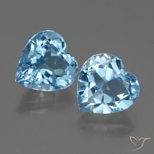 5.88ctw Natural Swiss Blue Topaz, Heart, VVS-VS