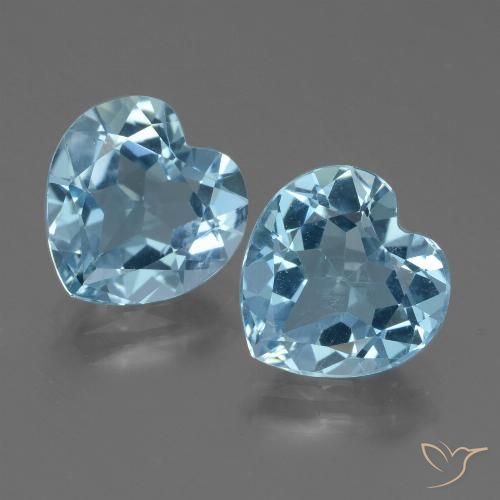 5.51ctw Natural Sky Blue Topaz, Heart, VVS