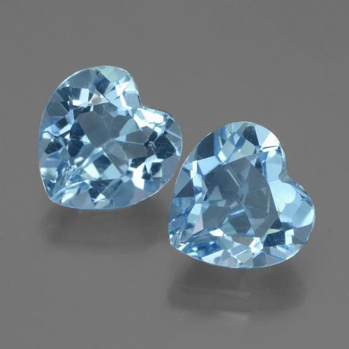 Swiss Blue Topaz Gem - 3.2ct Heart Facet (ID: 448311)
