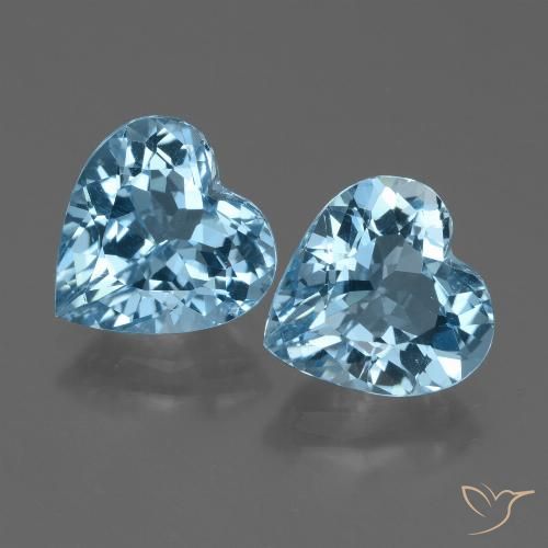 5.97ctw Natural Sky Blue Topaz, Heart, VVS