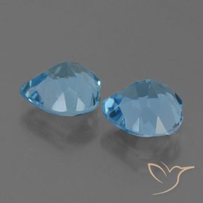 Topaz Gemstones in 9 x 9 mm (calibrated) Size for Sale, Topaz Stones in Swiss Blue Color