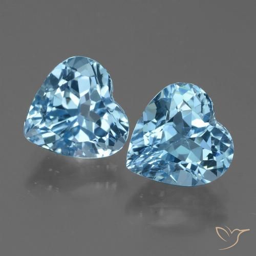 5.84ctw Natural Swiss Blue Topaz, Heart, VVS