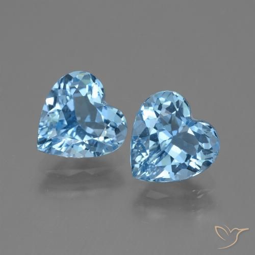 5.54ctw Natural Swiss Blue Topaz, Heart, VVS-VS