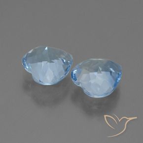 Topaz Gemstones in 9 x 9 mm (calibrated) Size for Sale, Topaz Stones in Sky Blue Color