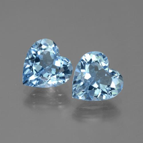 Sky Blue Topaz Gem - 2.7ct Heart Facet (ID: 448338)