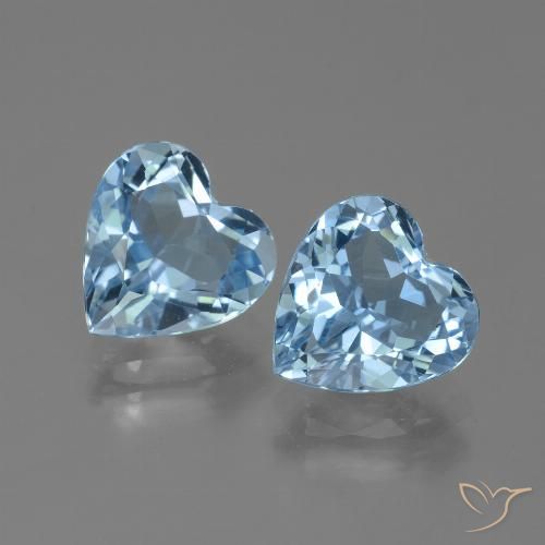 6.30ctw Natural Sky Blue Topaz, Heart, VVS