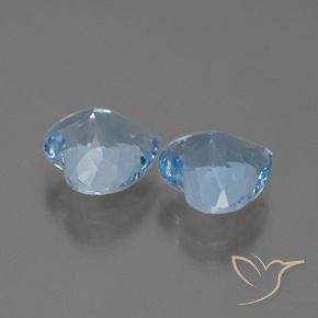 Topaz Gemstones in 9 x 9 mm (calibrated) Size for Sale, Topaz Stones in Swiss Blue Color