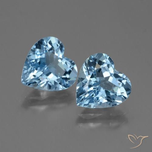 5.43ctw Natural Swiss Blue Topaz, Heart, VVS-VS