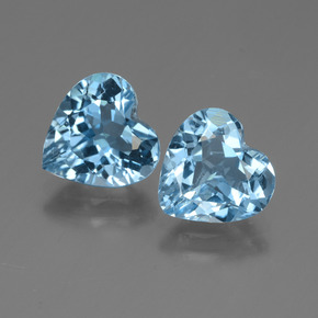 Свисс-Блю Топаз Камень - 2.7ct Фасетная огранка формы Сердце (ID: 448359)