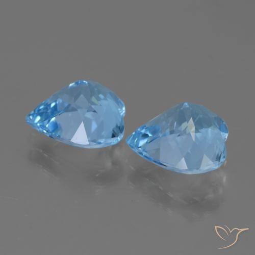 Topaz Gemstones in 9 x 9 mm (calibrated) Size for Sale, Topaz Stones in Swiss Blue Color