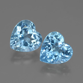 Light Blue Topaz Gem - 3.1ct Heart Facet (ID: 448365)