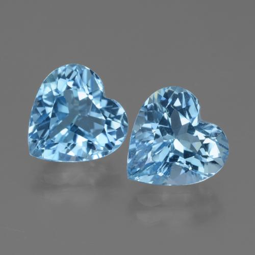 Sky Blue Topaz Gem - 3.1ct Heart Facet (ID: 448366)