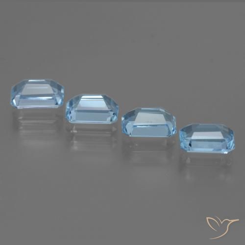 Topaz Gemstones in 7 x 5 mm (calibrated) Size for Sale, Topaz Stones in Swiss Blue Color