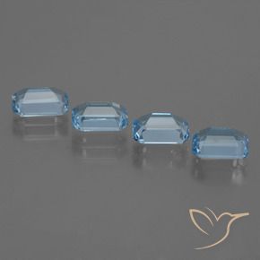 Topaz Gemstones in 7 x 5 mm (calibrated) Size for Sale, Topaz Stones in Swiss Blue Color