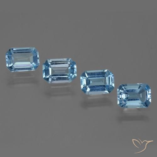 Azul Suizo Topacio Gema - 1ct Corte octagonal (ID: 448388)