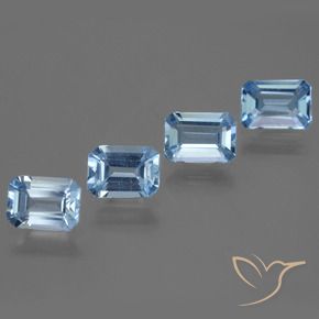 4.70 ctw Blue Topaz Stones, Natural Topaz in Octagon Step Cut Shape for Sale
