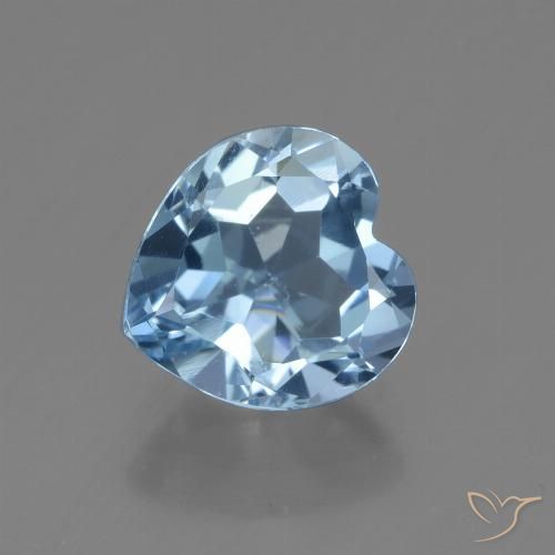 2.92ct Natural Sky Blue Topaz, Heart, VVS