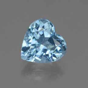 Maya Blue Topaz Gem - 2.9ct Heart Facet (ID: 448393)