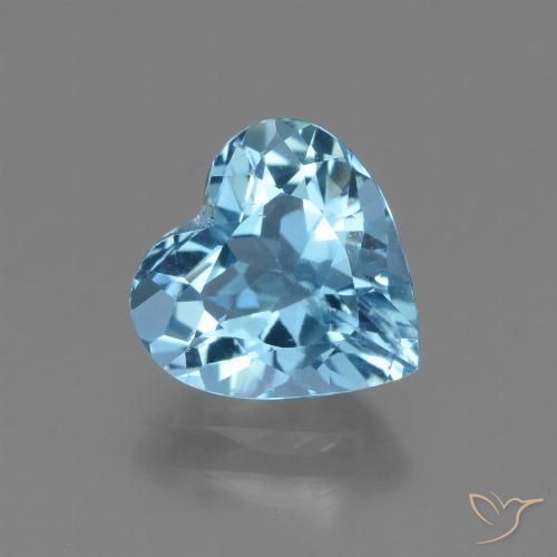 Свисс-Блю Топаз Камень - 2.9ct Фасетная огранка формы Сердце (ID: 448394)