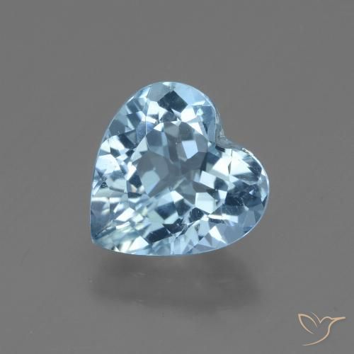 2.66ct Natural Sky Blue Topaz, Heart, VVS, Photo A