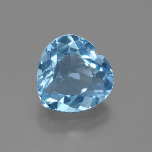 Светло-синий Топаз Камень - 2.9ct Фасетная огранка формы Сердце (ID: 448398)