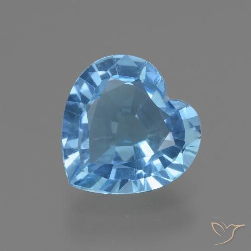 2.63ct Natural Swiss Blue Topaz, Heart, VVS