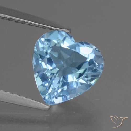 2.83ct Natural Swiss Blue Topaz, Heart, VS