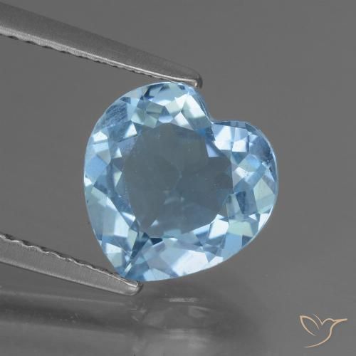2.70ct Natural Swiss Blue Topaz, Heart, VVS-VS