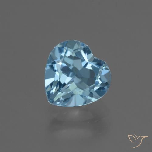 3.14ct Natural Swiss Blue Topaz, Heart, VVS
