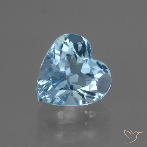 3.15ct Natural Sky Blue Topaz, Heart, VVS-VS