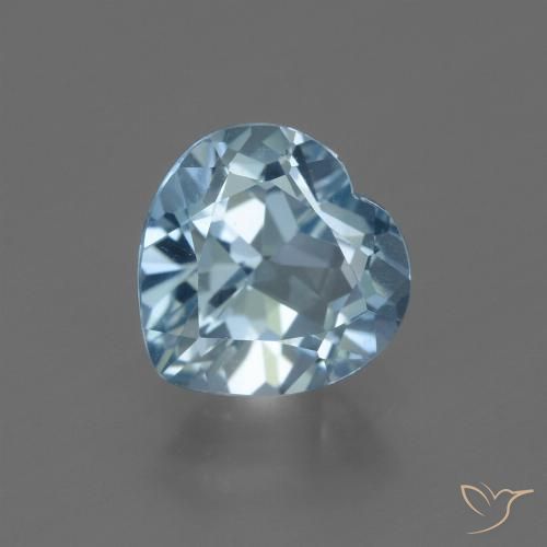 Sky Blue Topaz Gem - 3.1ct Heart Facet (ID: 448421)