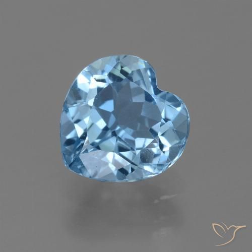 3.03ct Natural Swiss Blue Topaz, Heart, VVS