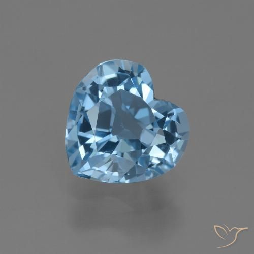 2.96ct Natural Swiss Blue Topaz, Heart, VVS