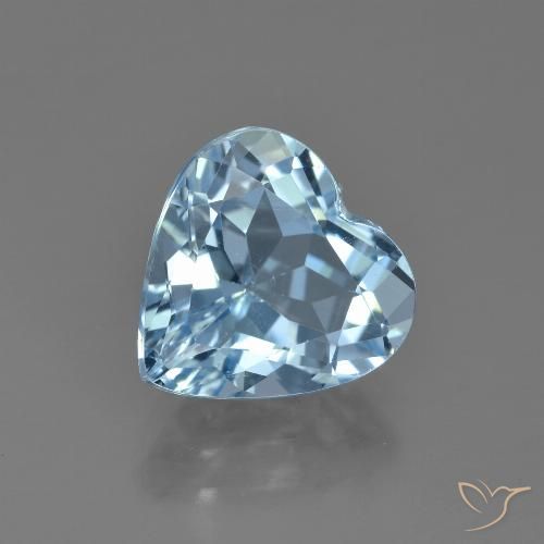 4.04ct Natural Sky Blue Topaz, Heart, VS
