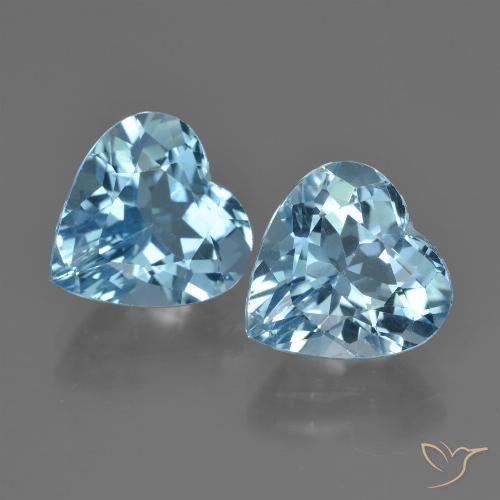 8.65ctw Natural Swiss Blue Topaz, Heart, VVS-VS