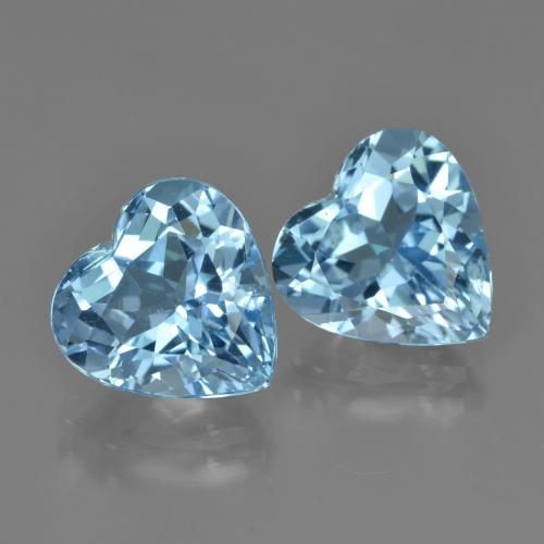 Azul maya intenso Topacio Gema - 4.3ct Forma de corazón (ID: 448699)