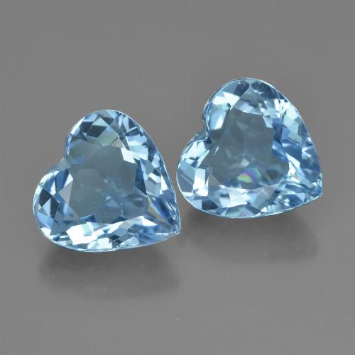 Sky Blue Topaz Gem - 4.1ct Heart Facet (ID: 448700)