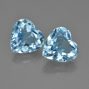 Azul Suizo Topacio Gema - 3.9ct Forma de corazón (ID: 448703)