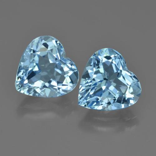 Swiss Blue Topaz Gem - 4.2ct Heart Facet (ID: 448704)